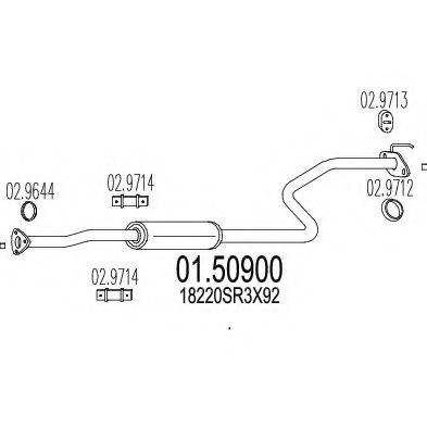 TIMAX 260549 Середній глушник вихлопних газів