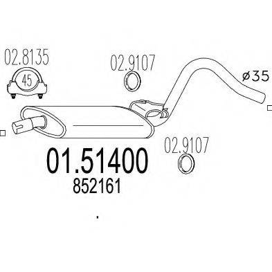 TIMAX 210161 Середній глушник вихлопних газів