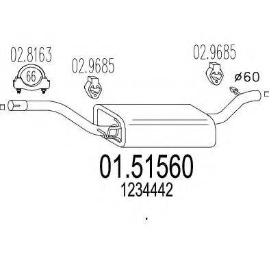 TIMAX 230873 Середній глушник вихлопних газів