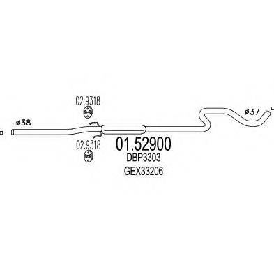 SIGAM 65400 Середній глушник вихлопних газів