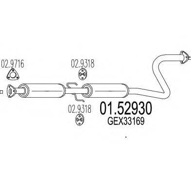ROSI 01281 Середній глушник вихлопних газів