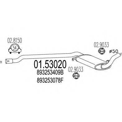 TIMAX 260011 Середній глушник вихлопних газів