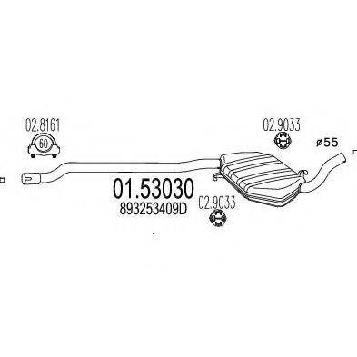 TIMAX 260012 Середній глушник вихлопних газів
