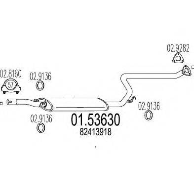TIMAX 250154 Середній глушник вихлопних газів