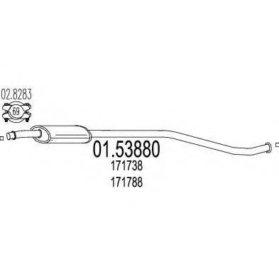 TIMAX 250057 Середній глушник вихлопних газів