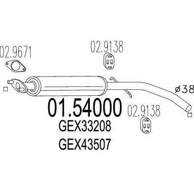TIMAX 220003 Середній глушник вихлопних газів