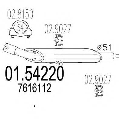 TIMAX 210303 Середній глушник вихлопних газів