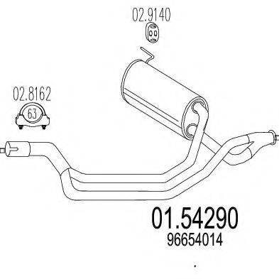 ROSI 05590 Середній глушник вихлопних газів