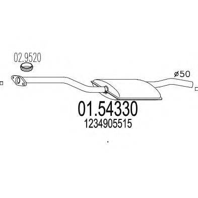 CISAM 501008 Середній глушник вихлопних газів