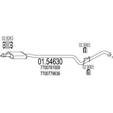TIMAX 260280 Середній глушник вихлопних газів