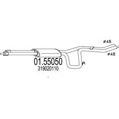 ZARA 14015 Середній глушник вихлопних газів