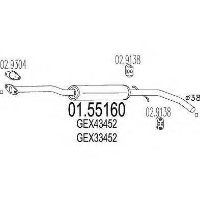 TIMAX 240001 Середній глушник вихлопних газів