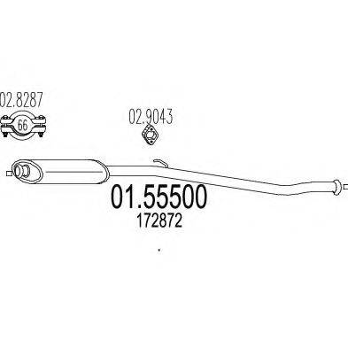 TIMAX 240196 Середній глушник вихлопних газів