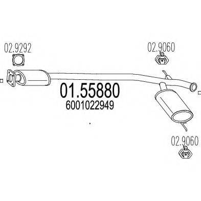 TIMAX 240378 Середній глушник вихлопних газів