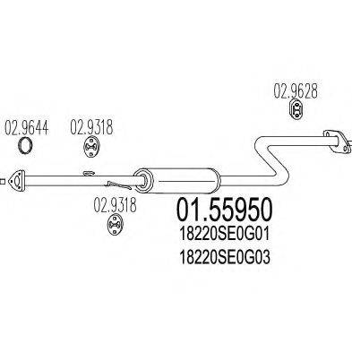 TIMAX 250142 Середній глушник вихлопних газів