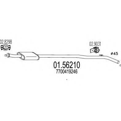 ZARA 85921 Середній глушник вихлопних газів