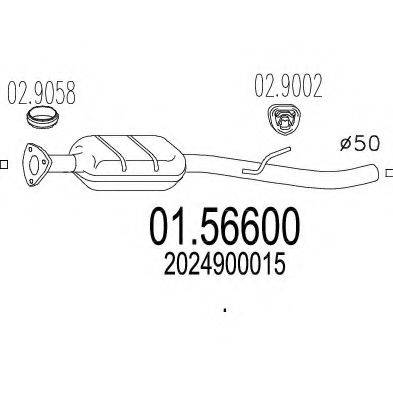 ZARA 55874 Середній глушник вихлопних газів