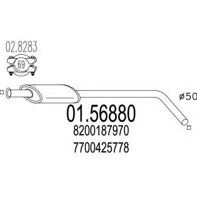 TIMAX 220661 Середній глушник вихлопних газів