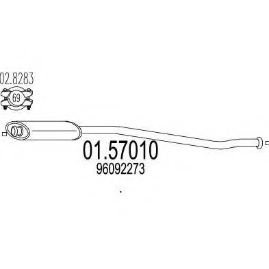 ROSI 10370 Середній глушник вихлопних газів