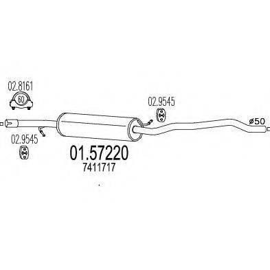 CIA 14926 Середній глушник вихлопних газів