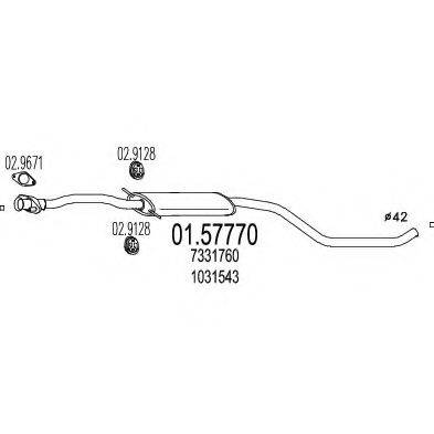 CISAM 322608 Середній глушник вихлопних газів