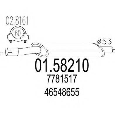 ROSI 40836 Середній глушник вихлопних газів