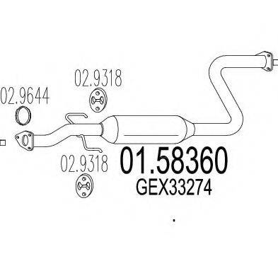 TIMAX 240233 Середній глушник вихлопних газів