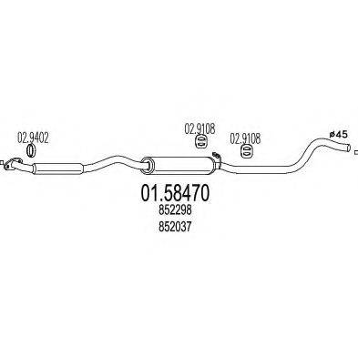 TIMAX 270216 Середній глушник вихлопних газів
