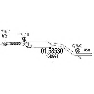 CIA 14913 Середній глушник вихлопних газів