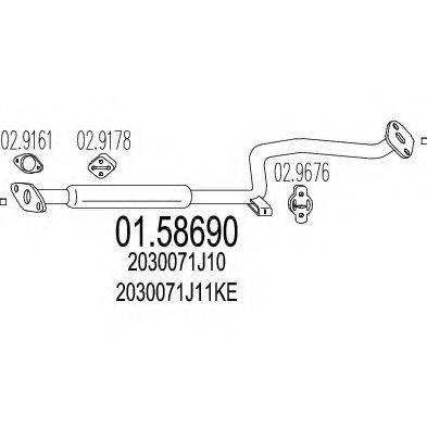 TIMAX 250076 Середній глушник вихлопних газів