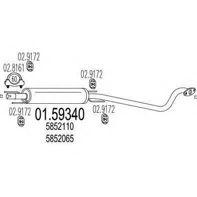 CISAM 550108 Середній глушник вихлопних газів