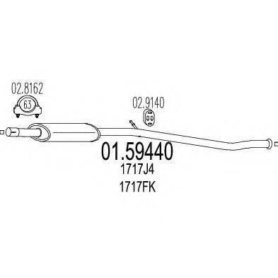 TIMAX 260822 Середній глушник вихлопних газів