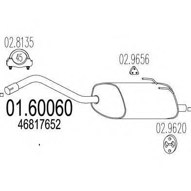 TIMAX 220788 Глушник вихлопних газів кінцевий