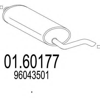 ZARA 33451 Глушник вихлопних газів кінцевий