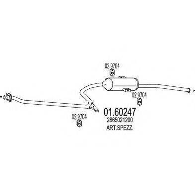 ROSI 36027 Глушник вихлопних газів кінцевий