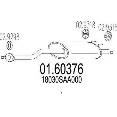 ROSI 37117 Глушник вихлопних газів кінцевий