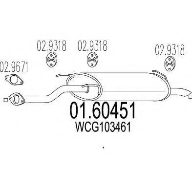 WALKER 22320 Глушник вихлопних газів кінцевий