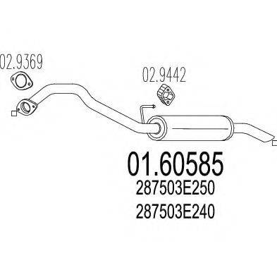 ROSI 30287 Глушник вихлопних газів кінцевий