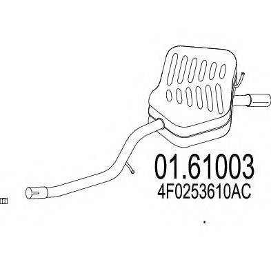 AUDI 4F0253610AC Глушник вихлопних газів кінцевий
