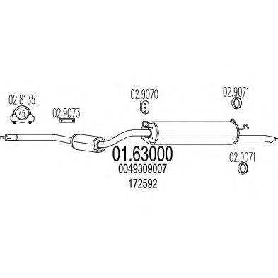 SIGAM 55604 Глушник вихлопних газів кінцевий