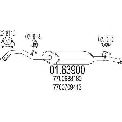 TIMAX 240457 Глушник вихлопних газів кінцевий