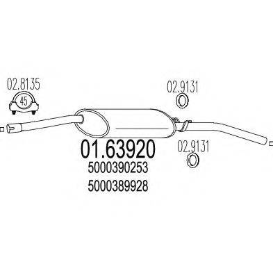 TIMAX 230233 Глушник вихлопних газів кінцевий