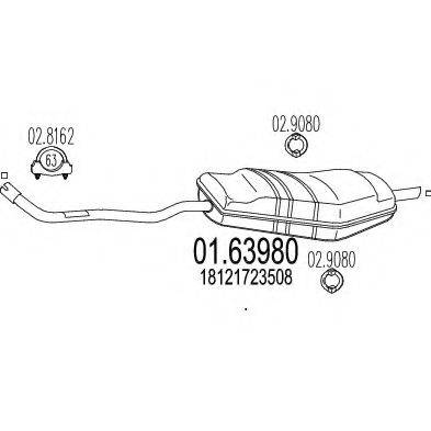 TIMAX 260056 Глушник вихлопних газів кінцевий