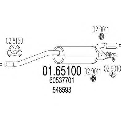 TIMAX 240018 Глушник вихлопних газів кінцевий