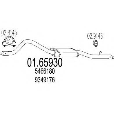 TIMAX 240238 Глушник вихлопних газів кінцевий