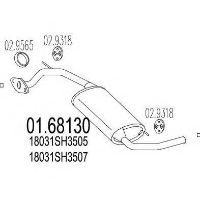 TIMAX 250147 Глушник вихлопних газів кінцевий