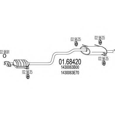 TIMAX 260485 Глушник вихлопних газів кінцевий