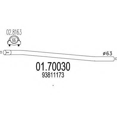 FIAT 93811173 Труба вихлопного газу