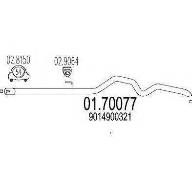 ROSI 13722 Труба вихлопного газу