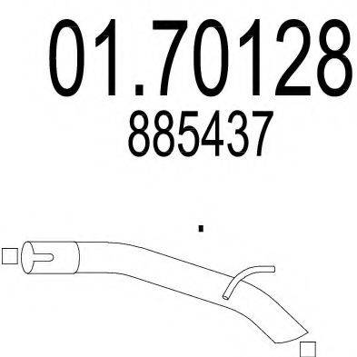 OPEL 8 85 437 Труба вихлопного газу